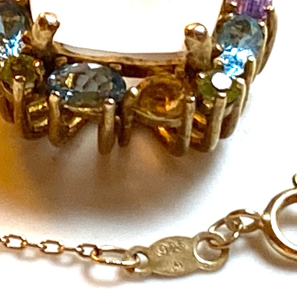 Gold Over Sterling Silver Genuine Pink Quartz Necklace - Picture 6 of 9